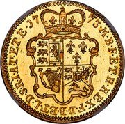 UK 5 Guineas (George III Pattern) KM# Pn52 M B F ET H REX F D B ET L D S R I A T ET E 17 73 coin reverse UK 5 Guineas (George III Pattern) KM# Pn52 M B F ET H REX F D B ET L D S R I A T ET E 17 73 coin reverse