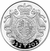 UK 5 Pounds (Elizabeth II -Piedfort) HONI SOIT QUI MAL Y PENSE JB 1952 2022 coin reverse UK 5 Pounds (Elizabeth II -Piedfort) HONI SOIT QUI MAL Y PENSE JB 1952 2022 coin reverse