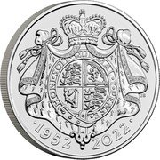 UK 5 Pounds (Elizabeth II Platinum Jubilee) HONI SOIT QUI MAL Y PENSE JB 1952 2022 coin reverse UK 5 Pounds (Elizabeth II Platinum Jubilee) HONI SOIT QUI MAL Y PENSE JB 1952 2022 coin reverse
