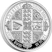 UK 5 Pounds (Gothic Crown Quartered Arms) TUEATUR UNITA DEUS ANNO DOM MMXXI coin reverse UK 5 Pounds (Gothic Crown Quartered Arms) TUEATUR UNITA DEUS ANNO DOM MMXXI coin reverse