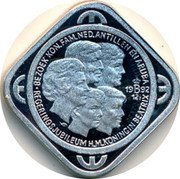 Netherlands 50 Centecu 12-1/2 anniversary of Coronation and Visit to Aruba and the Netherlands Antilles 1992 Proof X# 58a BEZOEK KON.FAM.NED.ANTILLEN EN ARUBA REGERINGSJUBILEUM H M KONINGIN BEATRIX 1992 12 1/2 coin reverse Netherlands 50 Centecu 12-1/2 anniversary of Coronation and Visit to Aruba and the Netherlands Antilles 1992 Proof X# 58a BEZOEK KON.FAM.NED.ANTILLEN EN ARUBA REGERINGSJUBILEUM H M KONINGIN BEATRIX 1992 12 1/2 coin reverse