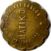 Spain 50 Centimos Civil War ND (1938) COOPERATIVA DE TRABAJADORES VASCOS MATIKO coin reverse Spain 50 Centimos Civil War ND (1938) COOPERATIVA DE TRABAJADORES VASCOS MATIKO coin reverse