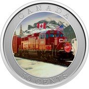 Canada 50 Cents (Canadian Pacific Holiday Train) CANADA 50 CENTS coin reverse Canada 50 Cents (Canadian Pacific Holiday Train) CANADA 50 CENTS coin reverse