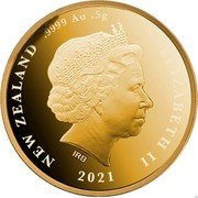 New Zealand 50 Cents (HMS Endeavour) IRB NEW ZEALAND .9999 AU .5G ELIZABETH II 2021 coin obverse New Zealand 50 Cents (HMS Endeavour) IRB NEW ZEALAND .9999 AU .5G ELIZABETH II 2021 coin obverse