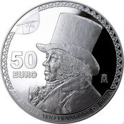 Spain 50 Euro 275th anniversary of the birth of Francisco de Goya 2021 M 50 EURO M coin reverse