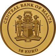 Malta 50 Euro (Prince Philip) CENTRAL BANK OF MALTA 50 EURO JC coin obverse