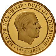 Malta 50 Euro (Prince Philip) HRH PRINCE PHILIP DUKE OF EDINBURGH 1921 2021 coin reverse