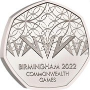 UK 50 Pence (Birmingham Commonwealth Games) N P BIRMINGHAM 2022 COMMONWEALTH GAMES coin reverse UK 50 Pence (Birmingham Commonwealth Games) N P BIRMINGHAM 2022 COMMONWEALTH GAMES coin reverse