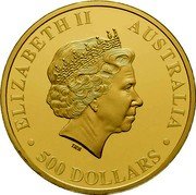 Australia 500 dollars Stock Horse 2016 P Proof ELIZABETH II AUSTRALIA 500 DOLLARS IRB coin obverse Australia 500 dollars Stock Horse 2016 P Proof ELIZABETH II AUSTRALIA 500 DOLLARS IRB coin obverse