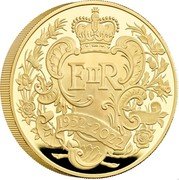 UK 500 Pounds (Elizabeth II Platinum Jubilee) EIIR 1952-2022 coin reverse UK 500 Pounds (Elizabeth II Platinum Jubilee) EIIR 1952-2022 coin reverse