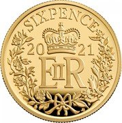 UK 6 Pence (Elizabeth II) SIXPENCE 20 21 E II R JB coin reverse UK 6 Pence (Elizabeth II) SIXPENCE 20 21 E II R JB coin reverse