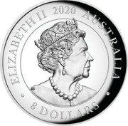 Australia 8 Dollars (Kangaroo) ELIZABETH II AUSTRALIA 8 DOLLARS coin obverse Australia 8 Dollars (Kangaroo) ELIZABETH II AUSTRALIA 8 DOLLARS coin obverse