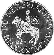Netherlands ECU Charlemagne MCMLXXXVIII (1988)M X# 11.1 DE NEDERLANDEN coin obverse Netherlands ECU Charlemagne MCMLXXXVIII (1988)M X# 11.1 DE NEDERLANDEN coin obverse