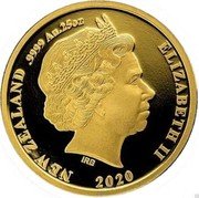 New Zealand Five Dollars Nga Hau e Wha - The Four Winds - Te Hau Raki 2020 IRB 2020 ELIZABETH II NEW ZEALAND .9999 AU .25 OZ coin obverse New Zealand Five Dollars Nga Hau e Wha - The Four Winds - Te Hau Raki 2020 IRB 2020 ELIZABETH II NEW ZEALAND .9999 AU .25 OZ coin obverse