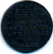 UK Halfpenny ND Pre-Decimal Commonwealth coinage MAY PEACE PLENTY ACCOMPANY THE PRINCE & PRINCESS OF WALES coin obverse UK Halfpenny ND Pre-Decimal Commonwealth coinage MAY PEACE PLENTY ACCOMPANY THE PRINCE & PRINCESS OF WALES coin obverse