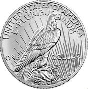 USA One Dollar Peace Silver Dollar 2021 (P) UNITED STATES OF AMERICA E PLURIBUS UNUM ONE DOLLAR PEACE coin reverse USA One Dollar Peace Silver Dollar 2021 (P) UNITED STATES OF AMERICA E PLURIBUS UNUM ONE DOLLAR PEACE coin reverse