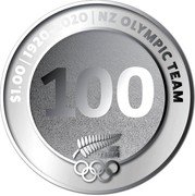 New Zealand One Dollar (Tokyo 2020 Olympic Games - 100 Years) 100 $1.00/1920 - 2020 NZ OLYMPIC TEAM coin reverse New Zealand One Dollar (Tokyo 2020 Olympic Games - 100 Years) 100 $1.00/1920 - 2020 NZ OLYMPIC TEAM coin reverse