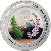 New Zealand One Dollar (Tokyo 2020 Olympic Games) NZ TEAM TOKYO 2020 OLYMPIC GAMES ONE DOLLAR coin reverse New Zealand One Dollar (Tokyo 2020 Olympic Games) NZ TEAM TOKYO 2020 OLYMPIC GAMES ONE DOLLAR coin reverse