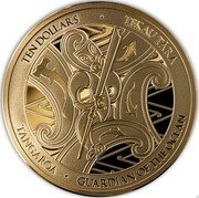 New Zealand Ten Dollars Tangaroa - Guardian of the Ocean 2021 TEN DOLLARS TEKAU TARA TANGAROA GUARDIAN OF THE OCEAN coin reverse