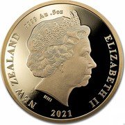 New Zealand Ten Dollars (Whanau Marama - Family of Light - the Moon) IRB 2021 ELIZABETH II NEW ZEALAND 9999 AU .5 OZ coin obverse