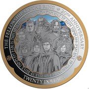 New Zealand Twenty Dollars (The Lord of the Rings: The Fellowship of the Ring) THE FELLOWSHIP OF THE RING 20TH ANNIVERSARY TWENTY DOLLARS coin reverse