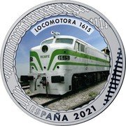 Spain 1 1/2 Euro (Locomotive 1615) LOCOMOTORA 1615 ESPAÑA 2021 coin obverse Spain 1 1/2 Euro (Locomotive 1615) LOCOMOTORA 1615 ESPAÑA 2021 coin obverse