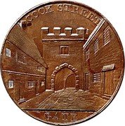 UK Half Penny Warwickshire Coventry Kempson's 1797  COOK STREET GATE coin obverse