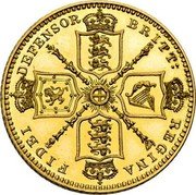 UK 1/2 Sovereign (Victoria Pattern) BRITT REGINA FIDEI DEFENSOR coin reverse
