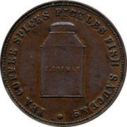 UK 1/4 Penny (1 Farthing) British Token Coins TEA COFFEE SPICES PICKLES FISH SAUCE & C coin reverse UK 1/4 Penny (1 Farthing) British Token Coins TEA COFFEE SPICES PICKLES FISH SAUCE & C coin reverse