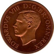 Australia 1 Crown (Edward VIII) EDWARDVS VIII D G BR OMN: REX coin obverse Australia 1 Crown (Edward VIII) EDWARDVS VIII D G BR OMN: REX coin obverse