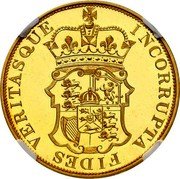 UK 1 Crown (George III Pattern) KM# PnC77 INCORRUPTA FIDES VERITASQUE coin reverse UK 1 Crown (George III Pattern) KM# PnC77 INCORRUPTA FIDES VERITASQUE coin reverse