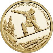 USA 1 Dollar (American Innovation - Vermont) UNITED STATES OF AMERICA JK CAC VERMONT coin reverse USA 1 Dollar (American Innovation - Vermont) UNITED STATES OF AMERICA JK CAC VERMONT coin reverse
