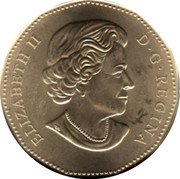 Canada 1 Dollar (Elizabeth II. Snowman) ELIZABETH II D G REGINA coin obverse Canada 1 Dollar (Elizabeth II. Snowman) ELIZABETH II D G REGINA coin obverse