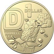 Australia 1 Dollar (The Great Aussie Coin Hunt 3 - Letter D) D 1 DOLLAR DARRELL LEA coin reverse