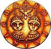 Russia 1 Ducat Pyotr I Ivan V Novodel ND (1682-1689)  Б М В Г Ц I K I A П A coin obverse