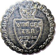 UK 1 Farthing (Worcestershire - Worcester) M B F ET H REX F D B ET L D S R I A T ET E . WORCES TER . AUGUST . 6 .7 & 8 . 1788 coin reverse UK 1 Farthing (Worcestershire - Worcester) M B F ET H REX F D B ET L D S R I A T ET E . WORCES TER . AUGUST . 6 .7 & 8 . 1788 coin reverse