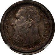 Belgium 1 Franc (Leopold II Obverse Trial) LEOPOLD II ROI DES BELGES TH VINÇOTTE coin obverse Belgium 1 Franc (Leopold II Obverse Trial) LEOPOLD II ROI DES BELGES TH VINÇOTTE coin obverse