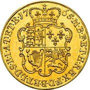 UK 1 Guinea (George III Pattern) KM# Pn46 M B F ET H REX F D B ET L D S R I A T ET E 17 65 coin reverse