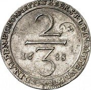 Netherlands 1 Gulden (Johann Franz von Bronckhorst) EBERST L B IN BATTENB ET RIMB D IN ALPEN ET HONNEPPEL 2/3 1688 coin reverse