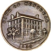 Canada 1 Penny (Bank of Montreal) KM# Tn16 BANK OF MONTREAL coin obverse Canada 1 Penny (Bank of Montreal) KM# Tn16 BANK OF MONTREAL coin obverse