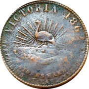Australia 1 Penny (Hodgson Bros Bendigo Vic) VICTORIA 1862 coin reverse