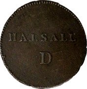 UK 1 Penny (Lancashire - Halsall.) HALSALL D coin reverse UK 1 Penny (Lancashire - Halsall.) HALSALL D coin reverse
