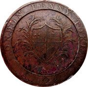 UK 1 Penny (Middlesex - London. St. George's Hospital) LONDON PENNY TOKEN coin reverse UK 1 Penny (Middlesex - London. St. George's Hospital) LONDON PENNY TOKEN coin reverse