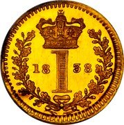 UK 1 Penny Victoria 1st portrait Maundy 1838Â Proof 18 1 38 coin reverse UK 1 Penny Victoria 1st portrait Maundy 1838Â Proof 18 1 38 coin reverse