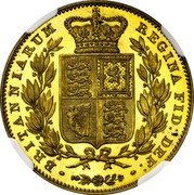 UK 1 Sovereign (Victoria Pattern) BRITANNIARUM REGINA FID: DEF: coin reverse UK 1 Sovereign (Victoria Pattern) BRITANNIARUM REGINA FID: DEF: coin reverse