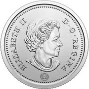 Canada 10 Cents Elizabeth II 100th Anniversary of the Bluenose. 2021 ELIZABETH II D G REGINA SB coin obverse Canada 10 Cents Elizabeth II 100th Anniversary of the Bluenose. 2021 ELIZABETH II D G REGINA SB coin obverse