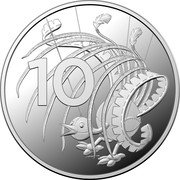 Australia 10 Cents (Elizabeth II - Marionette Puppet Lyrebird) 10 coin reverse Australia 10 Cents (Elizabeth II - Marionette Puppet Lyrebird) 10 coin reverse