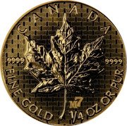 Canada 10 Dollars (Elizabeth II - Maple leaf. M7) 9999 9999 CANADA FINE GOLD 1/4 OZ OR PUR M7 coin reverse Canada 10 Dollars (Elizabeth II - Maple leaf. M7) 9999 9999 CANADA FINE GOLD 1/4 OZ OR PUR M7 coin reverse