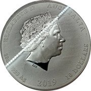 Australia 10 Dollars (Lunar Year Of The Pig) ELIZABETH II AUSTRALIA 10 OZ 9999 AG 2019 10 DOLLARS coin obverse Australia 10 Dollars (Lunar Year Of The Pig) ELIZABETH II AUSTRALIA 10 OZ 9999 AG 2019 10 DOLLARS coin obverse