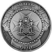 Malta 10 Euro Knights of the Past 2021  Proof MALTA MF FIDUCIA FORTIS 1958 2021 coin obverse Malta 10 Euro Knights of the Past 2021  Proof MALTA MF FIDUCIA FORTIS 1958 2021 coin obverse